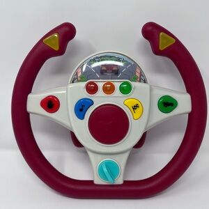Kids Interactive Steering Wheel Toy - Red and White